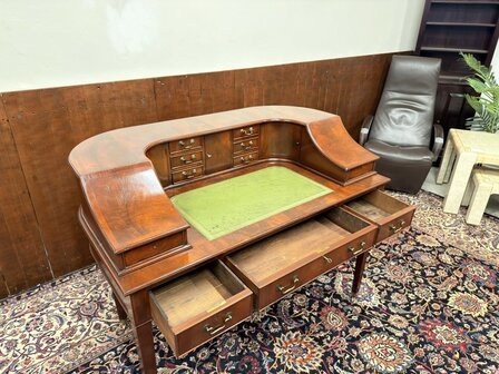 Antiek-Oud-Klassiek-Engels-Chesterfield-Secretaire-Bureau-Desk