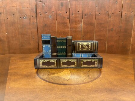 Klassiek-Engels-Bureau-Boeken-Accessoire-Pennenbak