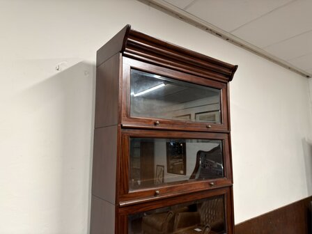 Klassiek-Engels-Antiek-Oud-Chesterfield-Globe-Wernicke-Boekenkast-Kast