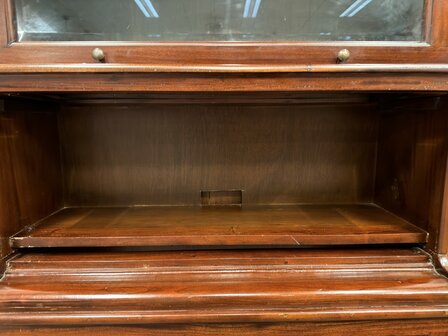 Klassiek-Engels-Antiek-Oud-Chesterfield-Globe-Wernicke-Boekenkast-Kast