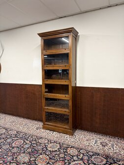 Klassiek-Engels-Antiek-Oud-Chesterfield-Globe-Wernicke-Boekenkast-Bibliotheekkast