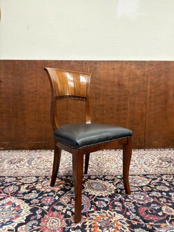 Klassiek-Engels-Antiek-Oud-Chesterfield-Set-Stoelen-Eetkamerstoelen-Stoel