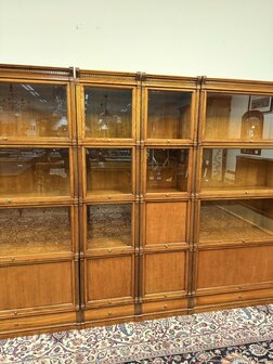 Klassiek-Engels-Antiek-Oud-Originele-Globe-Wernicke-Boekenkast-Bibliotheekkast-Kast