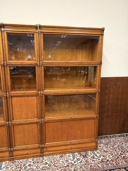 Klassiek-Engels-Antiek-Oud-Originele-Globe-Wernicke-Boekenkast-Bibliotheekkast-Kast