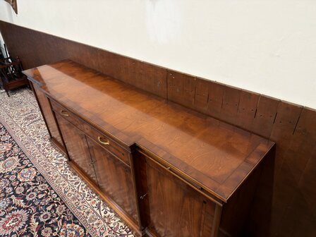 Klassiek-Engels-Antiek-Oud-Chesterfield-Vintage-Art-Deco-Dressoir-Kantoorkast-Kast-Kersenhout