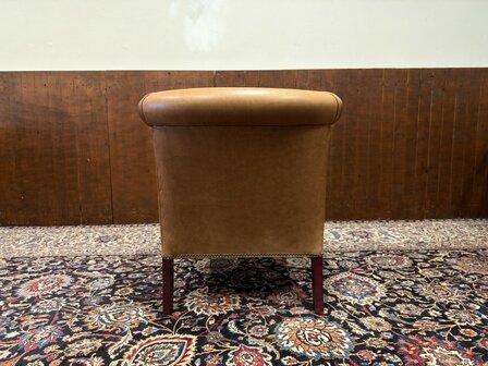 Klassiek-Oud-Antiek-Engels-Antiek-Vintage-Chesterfield-Schaap-Leder-Fauteuil-Arm-Chair-Laura-Ashley