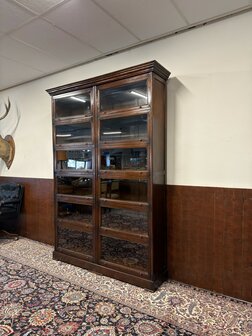Klassiek-Oud-Antiek-Engels-Antiek-Vintage-Chesterfield-Globe-Wernicke-Boekenkast-Kast