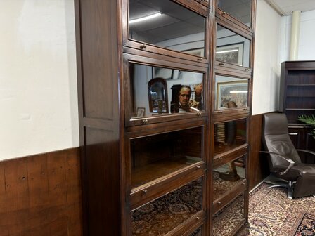 Klassiek-Oud-Antiek-Engels-Antiek-Vintage-Chesterfield-Globe-Wernicke-Boekenkast-Kast