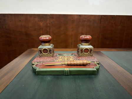 Antieke-Franse-Empire-inktstel-bureau-set-met-briefopener-1