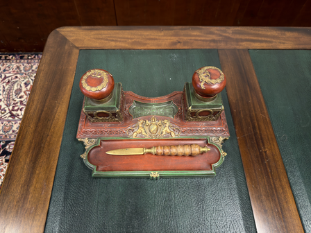 Antieke-Franse-Empire-inktstel-bureau-set-met-briefopener-2
