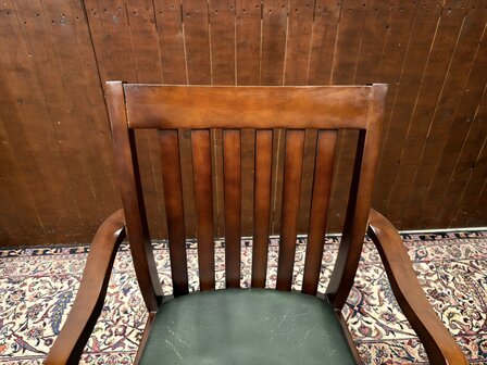 Klassiek-Antiek-Oud-Chesterfield-Engels-Vintage-Bureaustoel-Stoel-President-Chair