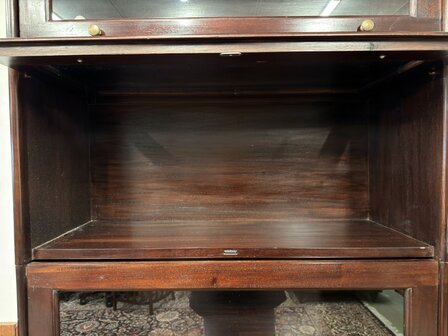 Klassiek-Antiek-Oud-Chesterfield-Engels-Vintage-Globe-Wernicke-Stijl-Boekenkast-Kast