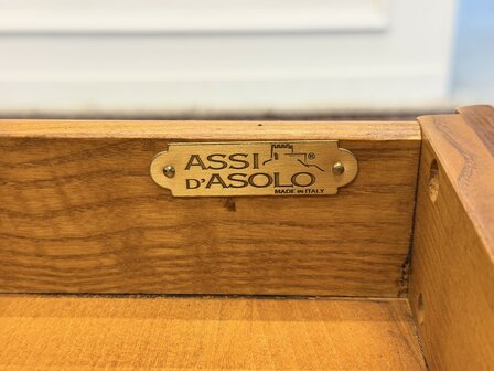 Klassiek-Engels-Antiek-Oud-Chesterfield-Vintage-Italiaans-Assi-D'Asolo-Bureau-Desk-Partnerdesk-Kersenhout-Zwart-Leder-In