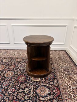 Klassiek-Engels-Antiek-Oud-Chesterfield-Vintage-Boekenmolen-Boekenkast-Kantoorkast