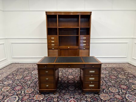 Klassiek-Italiaans-Antiek-Oud-Vintage-Assi-D'asolo-Boekenkast-Bibliotheekkast-Kast