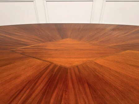Klassiek-Engels-Antiek-Oud-Vintage-Chesterfield-Grote-Art-Deco-Vergadertafel-Tafel
