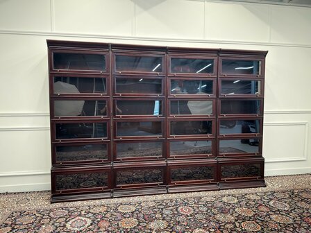 Klassiek-Engels-Antiek-Oud-Vintage-Globe-Wernicke-Boekenkast-Bibliotheekkast-Kast