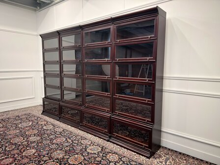 Klassiek-Engels-Antiek-Oud-Vintage-Globe-Wernicke-Boekenkast-Bibliotheekkast-Kast