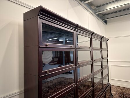 Klassiek-Engels-Antiek-Oud-Vintage-Globe-Wernicke-Boekenkast-Bibliotheekkast-Kast