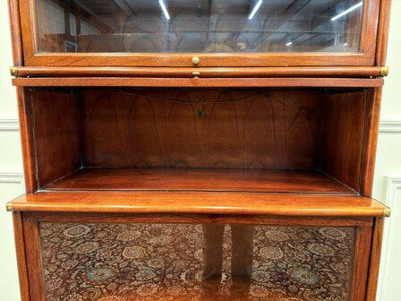 Klassiek-Engels-Antiek-Oud-Vintage-Chesterfield-Originele-Globe-Wernicke-Boekenkast-Bibliotheekkast-Kast