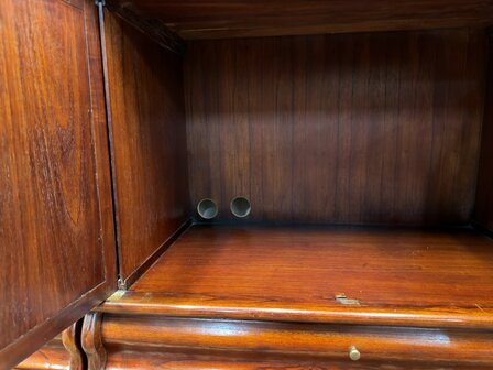 Klassiek-Engels-Antiek-Oud-Vintage-Chesterfield-Set-Originele-Globe-Wernicke-Boekenkast-Bibliotheekkast-Kast