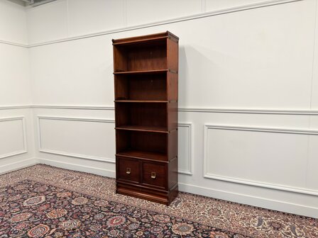 Klassiek-Engels-Antiek-Oud-Vintage-Chesterfield-Originele-Globe-Wernicke-Open-Boekenkast-Kast-2