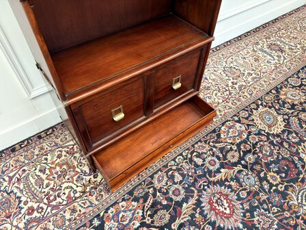 Klassiek-Engels-Antiek-Oud-Vintage-Chesterfield-Originele-Globe-Wernicke-Open-Boekenkast-Kast-13