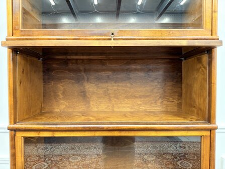 Klassiek-Engels-Oud-Antiek-Vintage-Chesterfield-Globe-Wernicke-Stijl-Boekenkast-Kast