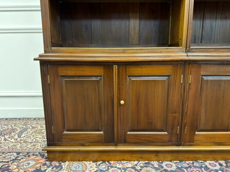 Klassiek-Engels-Antiek-Oud-Mahoniehout-Vintage-Chesterfield-Boekenkast-Kast
