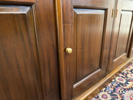 Klassiek-Engels-Antiek-Oud-Mahoniehout-Vintage-Chesterfield-Boekenkast-Kast