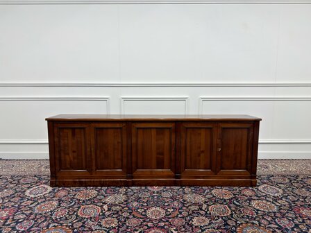 Klassiek-Italiaans-Antiek-Oud-Vintage-Chesterfield-Kantoorkast-Kast-Dressoir-Kersenhout