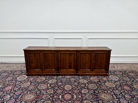 Klassiek-Italiaans-Antiek-Oud-Vintage-Chesterfield-Kantoorkast-Kast-Dressoir-Kersenhout