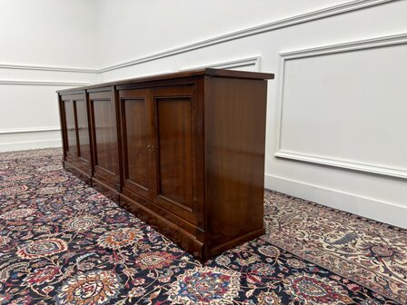 Klassiek-Italiaans-Antiek-Oud-Vintage-Chesterfield-Kantoorkast-Kast-Dressoir-Kersenhout