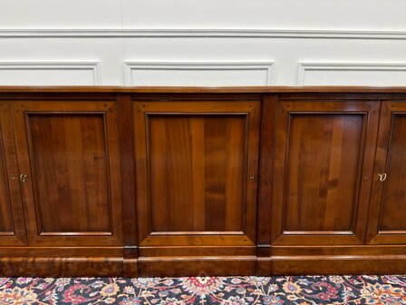 Klassiek-Italiaans-Antiek-Oud-Vintage-Chesterfield-Kantoorkast-Kast-Dressoir-Kersenhout