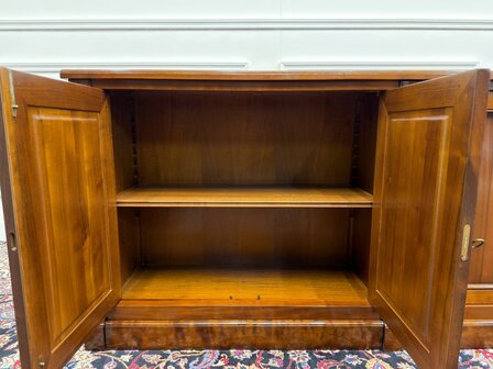 Klassiek-Italiaans-Antiek-Oud-Vintage-Chesterfield-Kantoorkast-Kast-Dressoir-Kersenhout