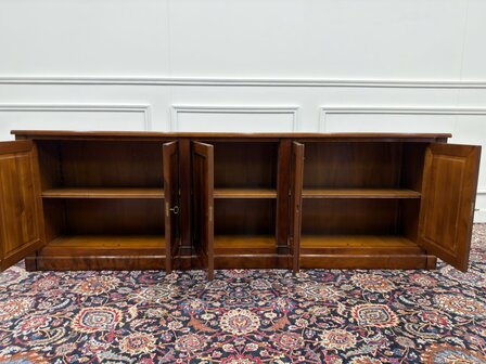 Klassiek-Italiaans-Antiek-Oud-Vintage-Chesterfield-Kantoorkast-Kast-Dressoir-Kersenhout
