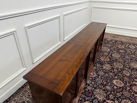 Klassiek-Italiaans-Antiek-Oud-Vintage-Chesterfield-Kantoorkast-Kast-Dressoir-Kersenhout