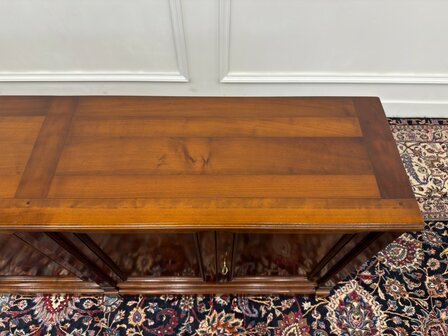 Klassiek-Italiaans-Antiek-Oud-Vintage-Chesterfield-Kantoorkast-Kast-Dressoir-Kersenhout