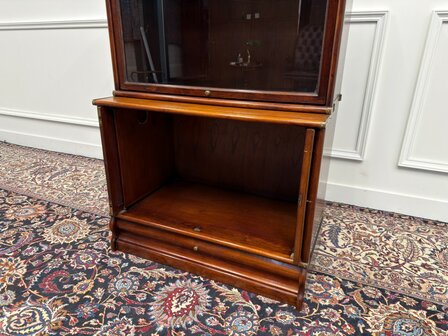 Klassiek-Engels-Oud-Antiek-Chesterfield-Vintage-Originele-Globe-Wernicke-Bokenkast-Kast