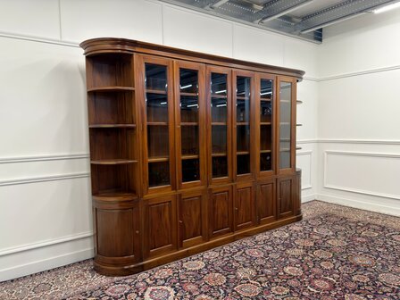 Klassiek-Engels-Oud-Antiek-Chesterfield-Vintage-Boekenkast-Bibiotheekkast-Buffetkast-Kast