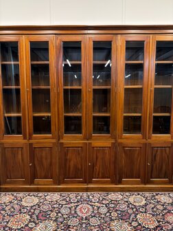 Klassiek-Engels-Oud-Antiek-Chesterfield-Vintage-Boekenkast-Bibiotheekkast-Buffetkast-Kast