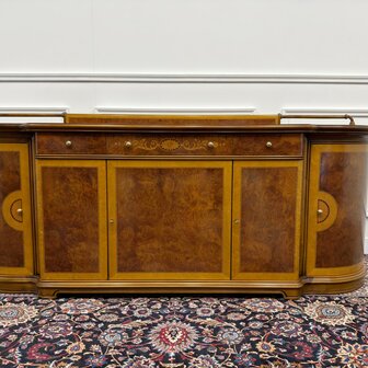Klassiek-Antiek-Italiaans-Oud-Vintage-Dressoir-Kantoorkast-Wortelhout