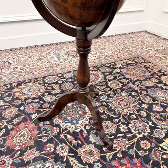 Klassiek-Engels-Italiaans--Antiek-Oud-Chesterfield-Globe-Barglobe-Vloermodel