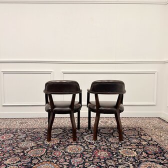 Set-Klassiek-Antiek-Engels-Oud-Chesterfield-Bureaustoel-Desk-President-Chair-Oxblood-Leder