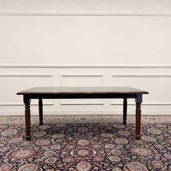 Klassiek-Antiek-Engels-Oud-Chesterfield-Bureau-Schrijftafel-Groen-Leder
