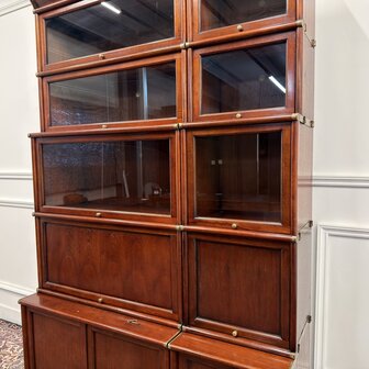 Klassiek-Engels-Antiek-Oud-Chesterfield-Vintage-Originele-Globe-Wernicke-Boekenkast-Bibliotheekkast-Kast