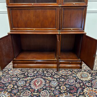 Klassiek-Engels-Antiek-Oud-Chesterfield-Vintage-Originele-Globe-Wernicke-Boekenkast-Bibliotheekkast-Kast