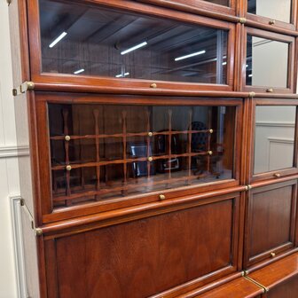 Klassiek-Engels-Antiek-Oud-Vintage-Chesterfield-Globe-Wernicke-Wijnrek