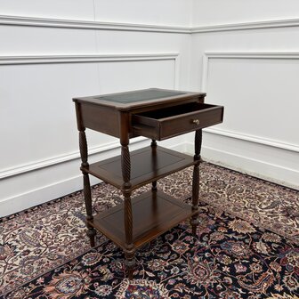 Klassiek-Oud-Antiek-Engels-Chesterfield-Vintage-Sidetable-Side-Table-Bijzettafel