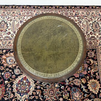 Klassiek-Oud-Antiek-Engels-Chesterfield-Vintage-Sidetable-Side-Table-Drumtafel-Bijzettafel